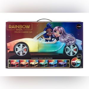 Rainbow High Color Change Car Convertible Car Vehicle 8 In 1 Light Up Multicolor